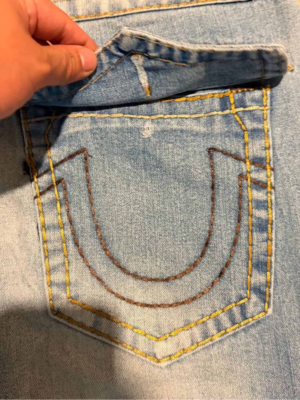 Vintage 90s True Religion Ricky Denim Jeans Size 40 Blue